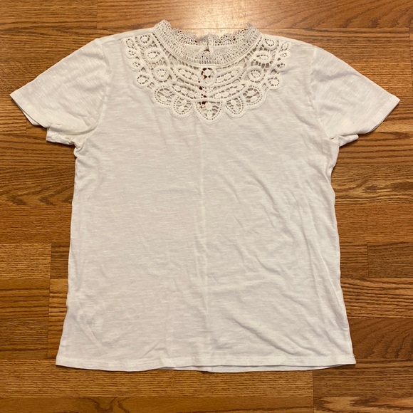 Gorgeous Lace Neckline Loft Outlet Shirt - Picture 5 of 11